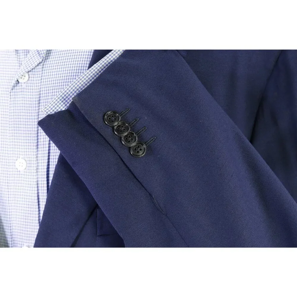 Ermenegildo Zegna Navy Blue High Performance Wool Patch Pocket Blazer Jacket 44R